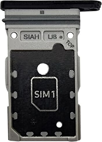 صينية SIM مزدوجة وفتحة حامل لبطاقة SD صغيرة مع حلقة حشية مطاطية مقاومة للماء بديلة لهاتف Samsung Galaxy S22 Ultra 5G 2022-Phantom Black in Saudi Arabia