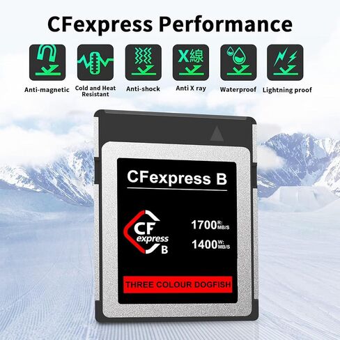 Dogfish 2TB CFexpress Type B Card, Up to 1700MB/s, 8K 4K RAW Photo and Video, CF Express Flash Memory for Nikon Canon Panasonic Cameras Camcorders in Saudi Arabia