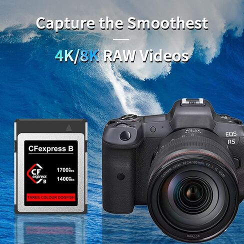 Dogfish 2TB CFexpress Type B Card, Up to 1700MB/s, 8K 4K RAW Photo and Video, CF Express Flash Memory for Nikon Canon Panasonic Cameras Camcorders in Saudi Arabia