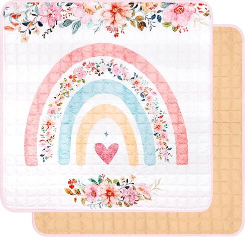 سجادات لعب الأطفال للأرضية بسمك 50 × 50، سجادة أطفال للعب بقاعدة مطورة مضادة للانزلاق، بساط زحف مبطن فائق النعومة، بساط لعب إسفنجي للأطفال الرضع والأطفال الصغار والرضع (أزهار) in Kuwait