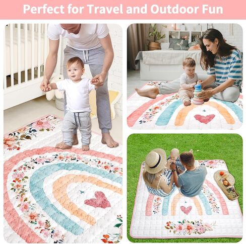 سجادات لعب الأطفال للأرضية بسمك 50 × 50، سجادة أطفال للعب بقاعدة مطورة مضادة للانزلاق، بساط زحف مبطن فائق النعومة، بساط لعب إسفنجي للأطفال الرضع والأطفال الصغار والرضع (أزهار) in Kuwait