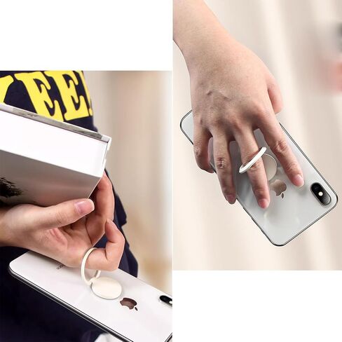 TENOC Phone Grip Sticky 360° Rotation Universal Stand Finger Ring Holder Slim Kickstand for Cell Phone Case, Black in Kuwait