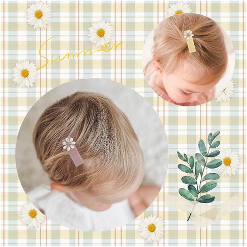 مشابك شعر على شكل زهور الأقحوان للفتيات الصغيرات، مبطنة بالكامل ولا تنزلق للشعر الناعم، مشابك شعر للأطفال على شكل زهور مغطاة بالكامل، إكسسوارات شعر للفتيات الصغيرات، دبابيس شعر لحديثي الولادة 20 قطعة in Kuwait