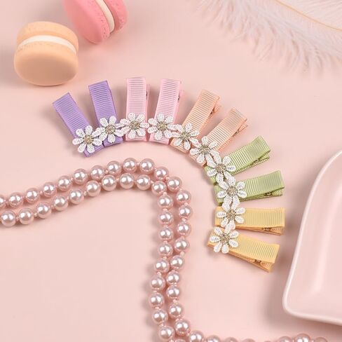 مشابك شعر على شكل زهور الأقحوان للفتيات الصغيرات، مبطنة بالكامل ولا تنزلق للشعر الناعم، مشابك شعر للأطفال على شكل زهور مغطاة بالكامل، إكسسوارات شعر للفتيات الصغيرات، دبابيس شعر لحديثي الولادة 20 قطعة in Kuwait