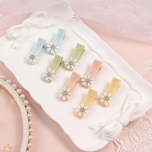 مشابك شعر على شكل زهور الأقحوان للفتيات الصغيرات، مبطنة بالكامل ولا تنزلق للشعر الناعم، مشابك شعر للأطفال على شكل زهور مغطاة بالكامل، إكسسوارات شعر للفتيات الصغيرات، دبابيس شعر لحديثي الولادة 20 قطعة in Kuwait