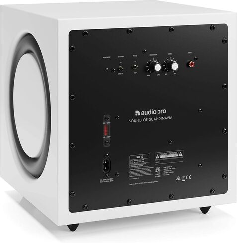 Audio Pro SW-10 Powered Subwoofer Speaker | 8" Woofer, 33-120 Hz, 200W Subwoofer Amplifier, Powered Bass Speaker for Home Theater Audio & Surround Sound System | RCA Cable Input | Black in Saudi Arabia