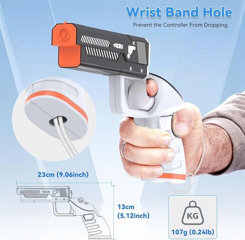 Weighted VR Handle Grip for Oculus Quest 3, VR Controller Adater Compatible with Meta Quest 3, ABS & Aluminum, Precision Angle & Keep Tracking Enhance FPS VR Game Reality Experience in Kuwait