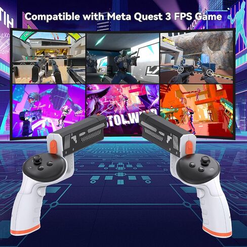 Weighted VR Handle Grip for Oculus Quest 3, VR Controller Adater Compatible with Meta Quest 3, ABS & Aluminum, Precision Angle & Keep Tracking Enhance FPS VR Game Reality Experience in Kuwait