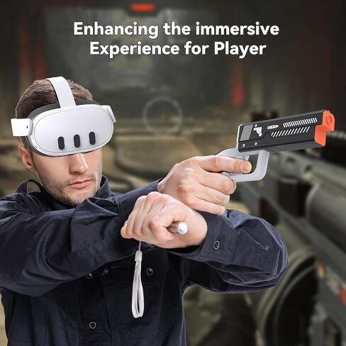 Weighted VR Handle Grip for Oculus Quest 3, VR Controller Adater Compatible with Meta Quest 3, ABS & Aluminum, Precision Angle & Keep Tracking Enhance FPS VR Game Reality Experience in Kuwait