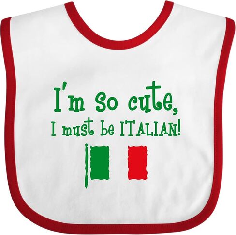 inktastic So Cute Italian Baby Bib in Saudi Arabia