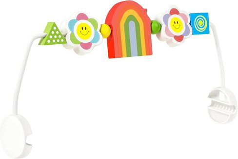 Baby Bjorn Bouncer Toy Bar - Toy Bar for Baby Bjorn Bouncer, Brightly Colored Shape, Develop Motor Skills, Wooden Toy, Environmentally Friendly Paint, Rainbow in Kuwait