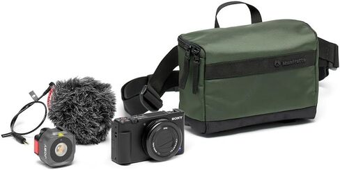 Manfrotto Street Belt Bag, Waist Bag, for Mirrorless Camera, Vlogging Kit, Shoulder Camera Case, Photography Accessories for Content Creator, Colour Green in Saudi Arabia