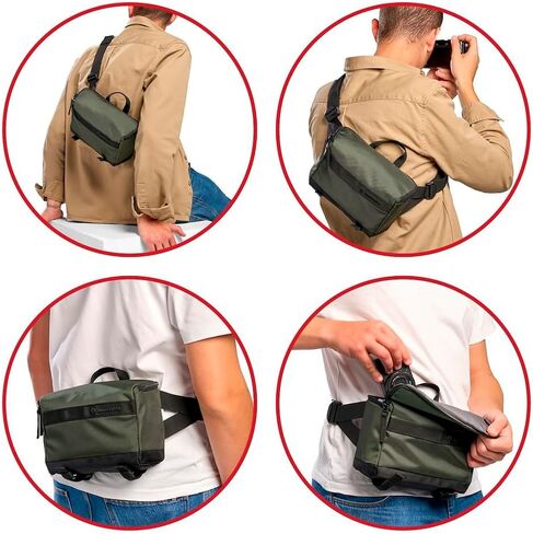 Manfrotto Street Belt Bag, Waist Bag, for Mirrorless Camera, Vlogging Kit, Shoulder Camera Case, Photography Accessories for Content Creator, Colour Green in Saudi Arabia