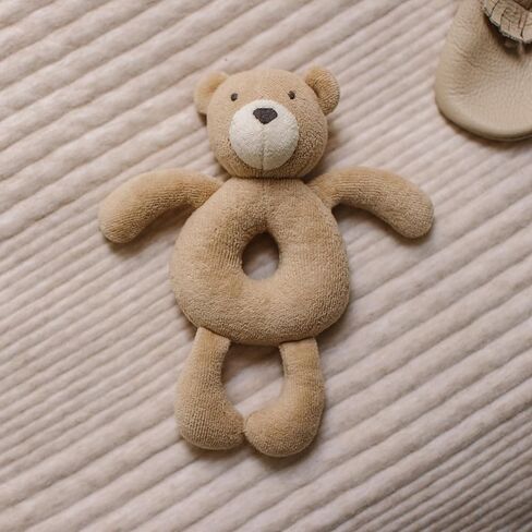 Burt's Bees Baby Unisex Infant Rattle Toy, Nursery Sensory Animal Plush Made with 100% Organic Cotton Shell and Polyester Fill, Sweet Bear, Bunny, or Dog Stuffed Animals for Babies in Saudi Arabia