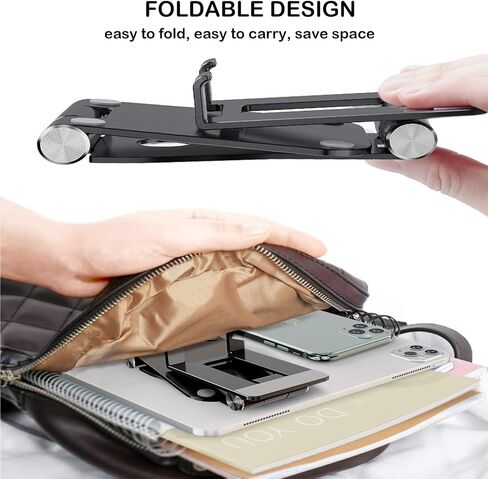 Foldable Phone Stand & Tablet Holder - Adjustable Angle for Video Chats- Phone Cradle Dock Compatible with iPhone 13 12 pro 11 X Xs max 8 7 6 6s Plus SE 5 5s SE, All Phones, Tablet(4-10") in Saudi Arabia