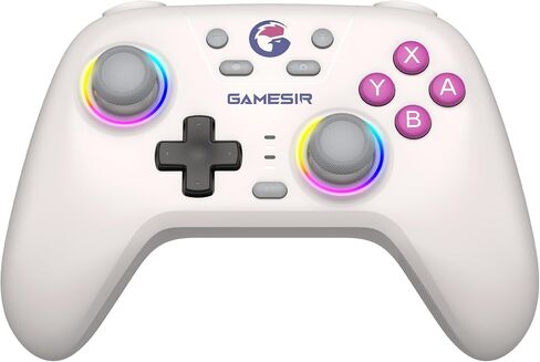 وحدة تحكم GameSir Nova Wireless Switch Pro للتبديل/Lite/OLED، وحدات تحكم التبديل مع عصا التحكم بتأثير القاعة، RGB LED، توربو، قابلة للبرمجة، التحكم في الحركة، وظيفة الاستيقاظ (أبيض) in Kuwait