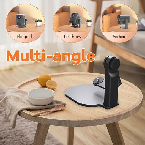 Multi-Angle Projector Stand, Aluminum Desktop Projector Stand Adjustable 360° Tilt for Mini Projector, Table Projector Stand with 1/4" Screw Used for Indoor/Outdoor in Saudi Arabia