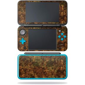 MightySkins Carbon Fiber Skin for Nintendo New 2DS XL - Blue Flames | Protective, Durable Textured Carbon Fiber Finish | Easy to Apply, Remove, and Change Styles | Made in The USA