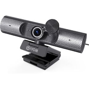 Webcam with Microphone and Speaker, 1080P Web Camera for Desktop Computer Laptop, USB Camera with Physical Privacy Cover,Plug and Play, Streaming Webcam, Wide Angle Computer Camera 3 in 1