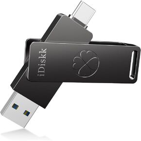 iDiskk 1TB iPhone 15 Super Fast Solid State Flash Drive Photo Stick for iPhone 15 Plus/15 Pro/15 Pro Max,USB C iPad, MacBook,Laptops,Android Phones and Windows Computer, Up to 1000MB/S