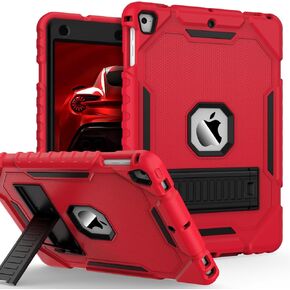 10.9" Case for iPad 10th Generation 2022, Heavy Duty Military Grade Shockproof Rugged Protective 10.9 Inch Cover with Pencil Holder Built-in Stand for i Pad 10 Gen (Black)