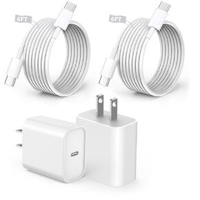 Fast iPhone 15 Charger, Apple USB C Charger 2Pack 20W Type C Fast Charging with 6FT Long USB C to C Cable for iPhone 15/15 Plus/15 Pro/15 Pro Max,iPad 10, iPad Mini6, iPad Air4/5, iPad Pro 12.9/11inch