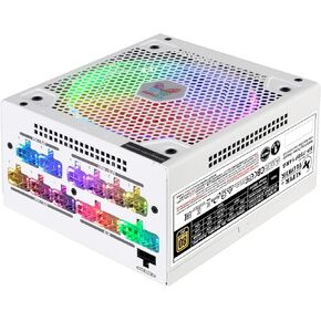 Super Flower Leadex III ARGB 80+ ذهبي، مصابيح LED قابلة للتحكم مع مزامنة اللوحة الأم 5 فولت/تحكم تناظري، وضع صديق للبيئة بدون مروحة ووضع صامت، مصدر طاقة معياري كامل (750 وات)