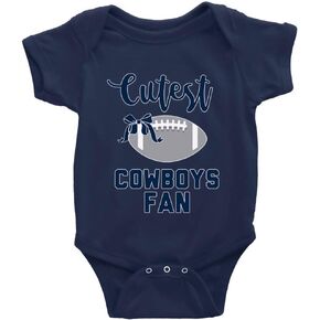 Cutest Cowboys Fan Baby Boy Girl Onesie Newborn Organic Bodysuit Romper