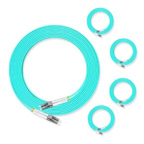 5Pcs 0.3 Meter Fiber Optic Patch Cord LC UPC to LC UPC, Simplex Single Mode Fiber Cable Jumper OS2 G652D 9/125μm, 1310nm/1550nm LSZH 3.0mm