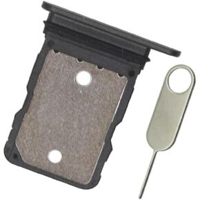 Single SIM Card Tray Holder Replacement for Google Pixel 6A 5G 6.1" GX7AS (Charcoal/Black) (Not fit Google Pixel 6 5G or Pixel 6 Pro 5G)