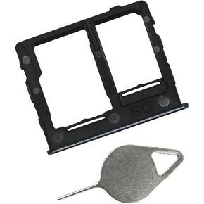 SIM Card Tray & Micro SD Card Holder Slot Replacement for Samsung Galaxy A32 5G A326U A326A with Waterproof Gasket+Eject Pin (Black)