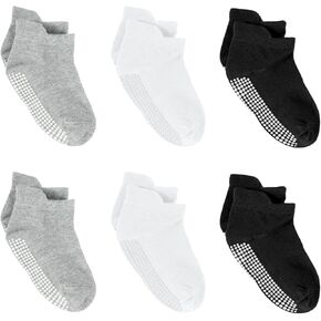 6pcs Baby Socks Ankle Non Slip Socks Grip Toddler Newborn Toddle Kids Socks Baby Essentials 0-5 Years Baby Socks Anti Skid Grippers Low Cut for Infants Newborn Clothes Toddler Essentials (Boy) in Saudi Arabia