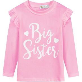 Big Sister Shirt Toddler Pregnancy Announcement T-Shirts I Am Being Promoted to Big Sister Tees Kids Short Sleeve Top