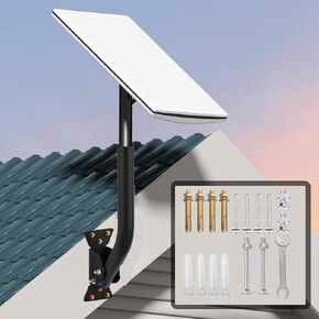 Starlink Mounting Kit, Starlink Pole Mount, Starlink Roof Mounting Kit Compatible with V2 Starlink Starlink Wall Mount Adapter Starlink Accessories (Starlink Pole Mount-Black)