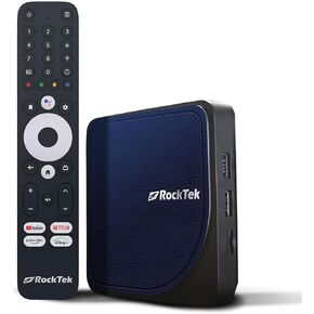 RockTek G2 4K Android TV 11.0 Streaming Box, Google Certified TV Box with Google Assistant & Netflix | HDR Movies, Dolby Vision-Atmos, WiFi 6, Bluetooth 5, with Amlogic S905X4-K, 4GB DDR4+32GB eMMC