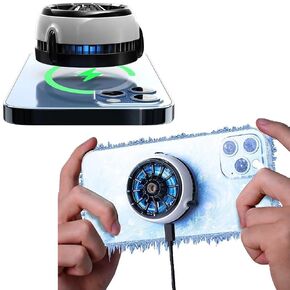 MEMO Magnetic Gaming Phone Cooler - Fast Wireless Charger 15W, Portable Semiconductor Radiator Fan, for iPhone/iPad/Android - Ideal for Gaming, Live Streaming, Vlogging - MagSafe Compatible