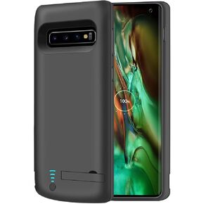 RUNSY Battery Case Compatible with Samsung Galaxy S10, 6000mAh Rechargeable Extended Battery Charging Case, External Battery Charger Case, Adds 1.5X Extra Juice (6.1 inch for Galaxy S10)
