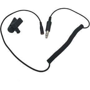 U174 General Aviation Headphone Adapter Optical 3.5mm Audio Cable Music Adapter 7.0mm Male to 3.5mm Female for Bose Airplane Helicopter GA Headset