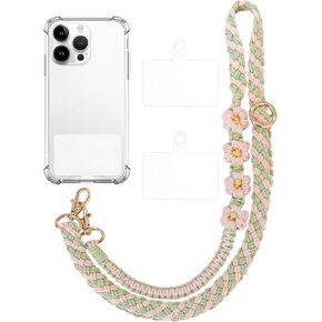 Phone Lanyard, Crossbody Cell Phone Lanyard, Adjustable Gear Beast Phone Holder, Universal Phone Chain Strap for Women Girls, Pink