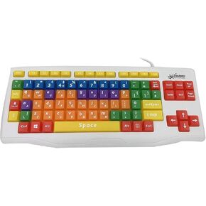 لوحة مفاتيح USB للكمبيوتر للأطفال من Playlearn - حافظة علوية وحافظة سفلية - لون مرمز SEN - غلاف مقاوم لرذاذ الماء - لوحة مفاتيح ممتعة في الاستخدام - أداة تعليمية رائعة للأطفال الذين يستخدمون أجهزة الكمبيوتر in Kuwait