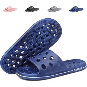 Shower Shoes for Women Men, Comfortable Arch Support Quick Drying Pool Slides, Non-Slip Beach Sandals Bathroom Travel College Dorm Shower Slippers in Saudi Arabia