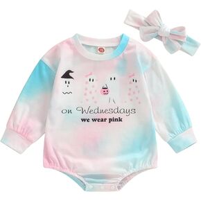 Newborn Baby Girl Halloween Clothes Spooky Bubble Sweatshirt Romper Floral Long Sleeve Bodysuit Fall Outfits
