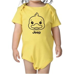 Jeep Baby Triblend Text Cotton Romper For Newborn