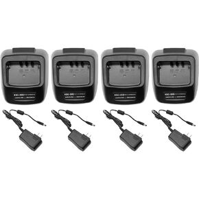 (4PCS) KSC-35S Charger [2024 Upgraded] for Kenwood Radi TK-2200 TK-2202 TK-2300 TK-2302 TK-2307 TK-3200 TK-3202 TK-3207 TK-3400 TH-K20 TH-K20A TK-2000 TK-3000 KNB-45L KNB-63L KNB-65L Battery Charger