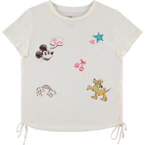 Disney Ladies Mickey Mouse Fashion Shirt Mickey Mouse Multi Print Tee - Mickey Mouse Allover Tee