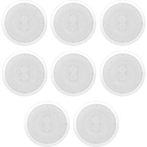 Pyle 6.5 Inch 300W Home Audio in Ceiling or Outdoor Speaker Waterproof (8 Pack)