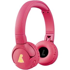 POGS Kids Bluetooth Wireless Headphones | The Gecko 2 | Foldable, Durable Headphones for Kids 3+ | Volume Limited 85 dB, Microphone | On-Ear | Wireless Music-Sharing Function (rPink)