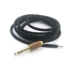 NewFantasia 6.35mm male Audio Cable 6N OCC Copper Silver Plated Cord Compatible with Sennheiser HD598 HD598 SE, HD560s HD598 Cs, HD598 SR, HD599, HD579, HD569, HD620S Headphone Walnut Wood Shell