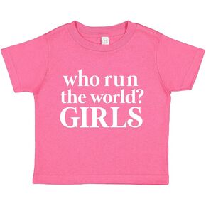 Who Run The World? Girls Feminist Baby Infant Toddler Tee Shirt