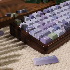 Sumgsn Keycaps 152 Keys Green PBT Dye Sub Cherry Profile Keycaps Fit for 61/64/87/104/108 Mechanical Keyboards Alice Keyboard Cherry Mx Gateron Switches